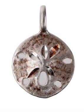 Sand Dollar Pendant Charm - Sterling silver